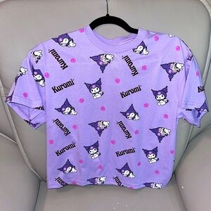 Sanrio Kuromi Women’s Short Sleeve Cropped T-Shirt size XS
